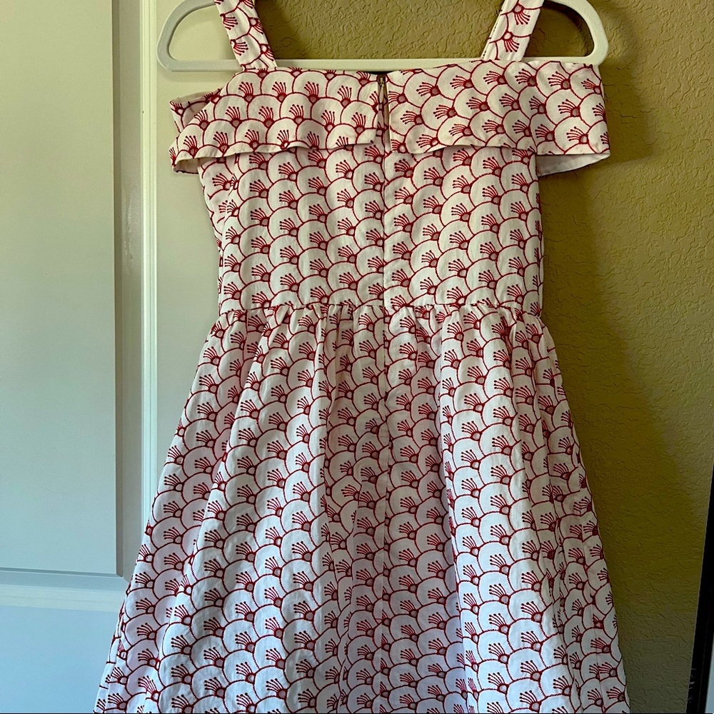 Beautiful red and white dress